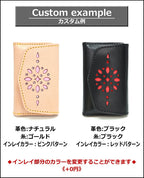 グローリーインレイ マルチキーケース タイプ2　8色 窓付き クリア窓 スマートキー ケース キーレス カード入れ トヨタ スバル ダイハツ 日産 スズキ ホンダ マツダ ミニクーパー Enekey ドアキー YKKAP LIXIL メンズ レディース 栃木レザー 本革 革 名入 リッキーズ r254