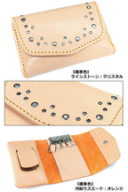トライアングルインレイ マルチキーケース タイプ2　14色 窓付き クリア窓 スマートキー ケース キーレス トヨタ スバル ダイハツ 日産 スズキ ホンダ マツダ ミニクーパー Enekey 家の鍵 ドアキー YKKAP LIXIL メンズ レディース 栃木レザー 本革 革 名入 リッキーズ r268