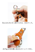 AirTagキーホルダー　14色 鍵 エアタグ 専用ケース 小銭 AirTagケース 紛失防止 落下防止 スマートキー キーケース リングキー キーリング キーホルダー 保護カバー 保護ケース トヨタ スバル ホンダ 日産 マツダ ダイハツ スズキ Enekey 栃木レザー 本革 革 リッキーズ r330