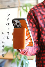 iPhoneMPケース&Magカード&チェーンストラップ【set販売】14色 iPhone18 18ProMax iPhone17 17ProMax Air 17e iPhone16 MagSafe スマホストラップ スタンド マグセーフ対応 マグセーフ財布 メンズ レディース ミニ財布 TPU 栃木レザー 本革 革 名入れ リッキーズ r423