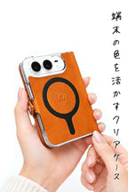 iPhone Duo Folio 手帳型ケース 14色 MagSafe対応 栃木レザー 本革 r352