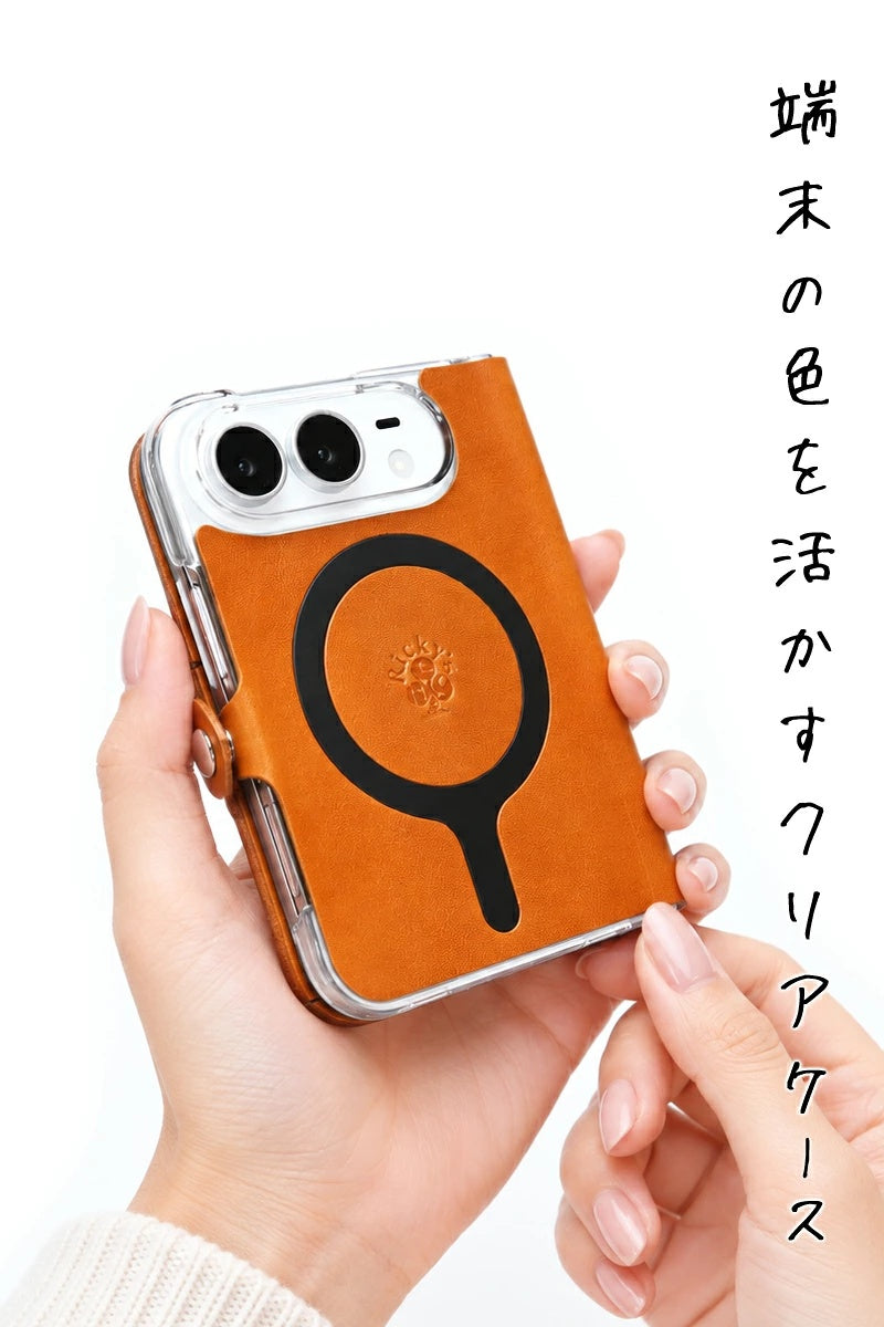 iPhone Duo Folio 手帳型ケース 14色 MagSafe対応 栃木レザー 本革 r352